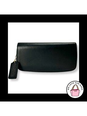 NEW Rare VINTAGE 1992 COACH WALLET Zip Around Long Vachetta Leather Clutch 7241